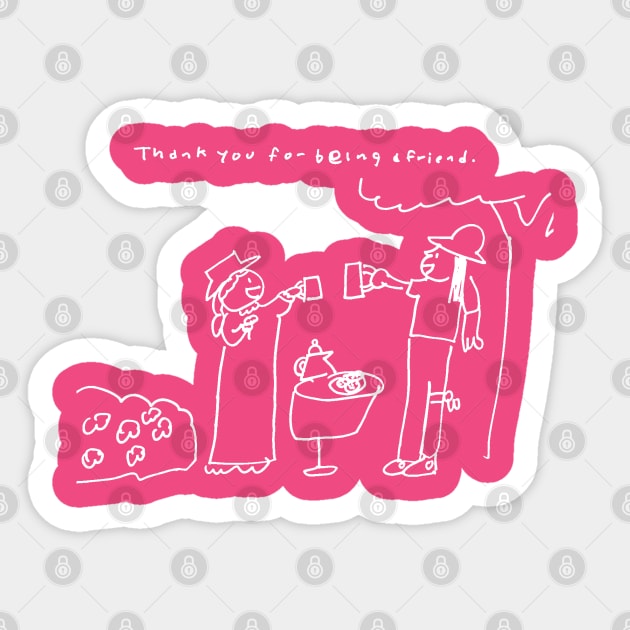 Thank you for being a friend Sticker by 6630 Productions